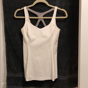 ⭐️Lululemon Tank White with Gray Straps size 6